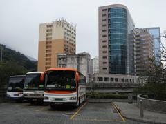 Bus outdoor carpark at Hong Kong Museum of Coastal Defence, Shau Kei Wan