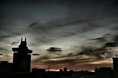 View of Madrid skyline from Hotel Petit Palace Embassy Serrano rooftop