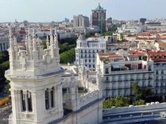 View from Palacio de Cibeles Mirador in Madrid