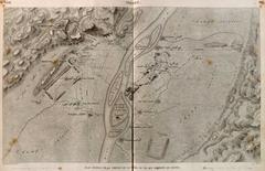 Map of Thebes and portion of the Nile Valley with ruins