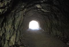 Inside Bronson Cave in Los Angeles, California