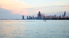 Chicago downtown skyline viewed from Uptown