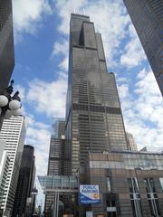 Chicago cityscape with skyscrapers and cloudy sky, 2015