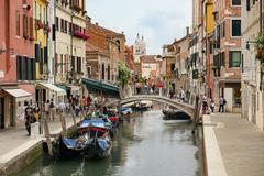 Venice Grand Canal with famous architecture and boats