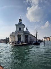 View of Venice with gondolas on the Grand Canal