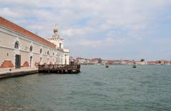 Canal della Giudecca, Punta della Dogana and Riva Degli Schiavoni in Venice, Italy