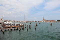 Canal della Giudecca in Venice with quay des Zattere, Punta della Dogana, and Riva degli Schiavoni