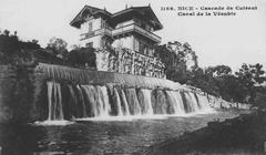 Gairaut waterfall in Nice vintage postcard