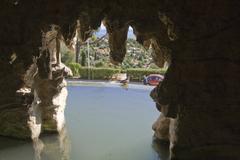 Cascade de Gairaut with an opening in the grotto