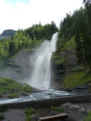 Upper fall of Cascade du Rouget in Haute-Savoie, France