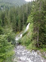 Lower part of Rouget waterfall in Haute-Savoie, France