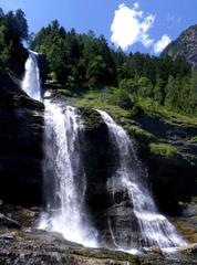 Cascade du Rouget waterfalls in Sixt-Fer-à-Cheval, Haute-Savoie, France