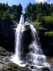 Cascade du Rouget waterfalls in summer