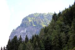 Cascade du Rouget waterfall panorama