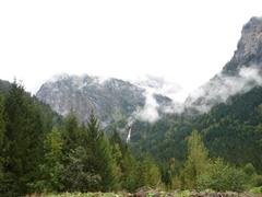 Cascade du Rouget waterfall in the French Alps