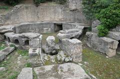 Roman aqueduct Castellum Divisorium in Nîmes, Gard, Occitanie, France