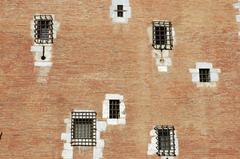 Close-up of windows on Castellet in Perpinyà