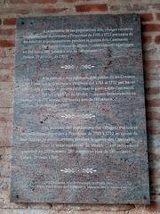 Plaque in memory of deported Protestants in Perpignan