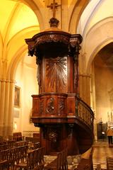 Carved pulpit in Toulon Cathedral by Joseph Louis Hubac