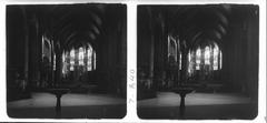 main altar and interior of the Perpignan Cathedral