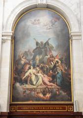 Painting 'Chrétiens sur le bûcher' by OMER CHARLET at Cathédrale Saint Louis de La Rochelle