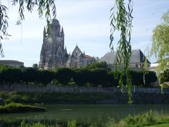 Cathédrale de Saintes viewed from the public garden