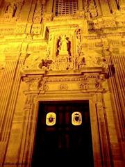 Facade of the Basilica Cattedrale di Gallipoli, detail view