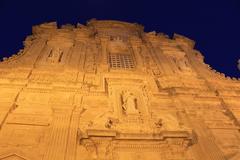 Night view of Gallipoli Cathedral in Puglia