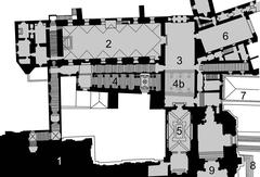 Floor plan of the Sistine Chapel and surrounding rooms