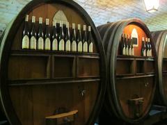 Underground wine barrels in Cave Historique, Strasbourg