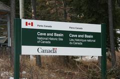 Cave and Basin National Historic Site entrance sign