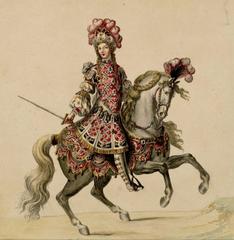 Costume of a knight from the Dauphin's quadrille at the Carrousel des Maures in Versailles, 1685