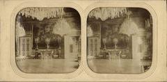 Stereo image of a grand hall, possibly in Château de Versailles