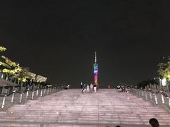 Huacheng Square and Canton Tower at night