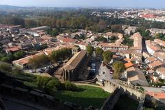 Saint-Gimer Church viewed from the outer walkway of the Count's Castle