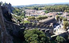 bird's-eye view of the historic city of Carcassonne