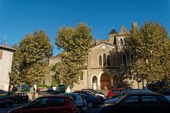 Carcassonne Place St-Gimer view east on Église Saint-Gimer by Eugène Viollet-le-Duc