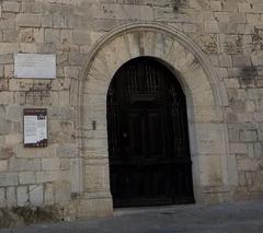 Entrance door of Sainte Blaise chapel in Hyères