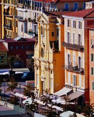 View from Castle Gardens to Cours Saleya in Nice