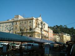 panoramic view of Cours Saleya, Nice