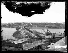 Glebe Island Bridge collapse in August 1899