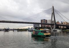 Sydney ferry Me-Mel approaching ANZAC Bridge