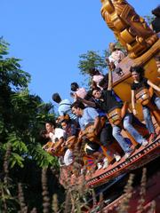 Roller coaster ride in Isla Mágica theme park