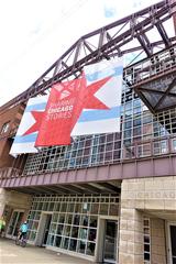 Chicago History Museum entrance with Joy of Museums Display