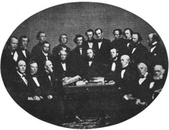 Group of Chicago Historical Society members 1858