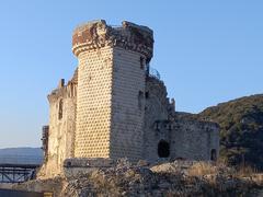 Castel Gavone in Finale Ligure at dusk