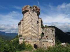 Ruins of Castel Gavone in Finale Ligure, Liguria, Italy