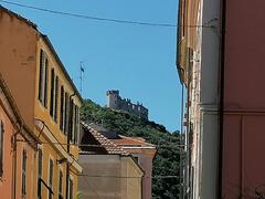 Castel Gavone viewed from Piazza Milite Ignoto in Finalborgo