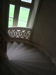 Central staircase of Fougeret Castle