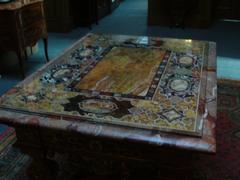 Marble table top at Lauriston Castle dating from about 1590